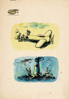 Муратов Николай Евгеньевич. Вариант плаката «О хвостах и крестах» из серии «Боевой карандаш»